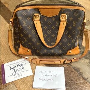 Louis Vuitton Brown and Tan Monogram Satchel
